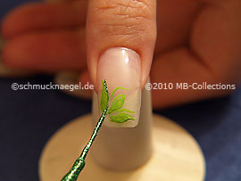 Nail art liner de color verde-Glitter