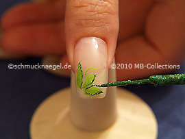 Nail art liner de color verde-Glitter