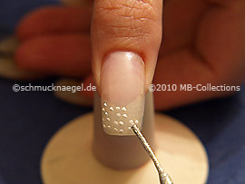 Nail art liner de color plata-Glitter