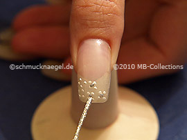 Nail art liner de color plata-Glitter