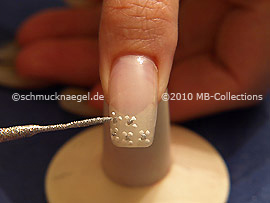 Nail art liner de color plata-Glitter