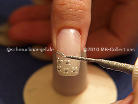 Nail art liner de color plata-Glitter