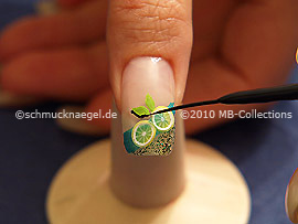 Nail art liner de color negro