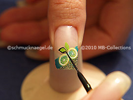 Nail art liner de color negro