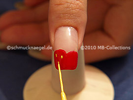 Nail art liner de color blanco
