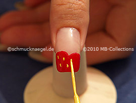 Nail art liner de color blanco