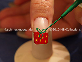 Nail art liner de color verde