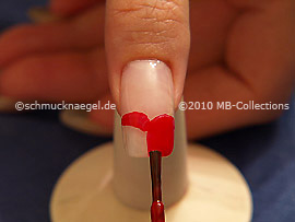 Esmalte de color rojo