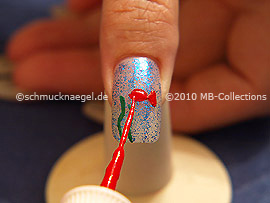 Nail art liner de color rojo