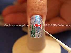 Nail art liner de color blanco