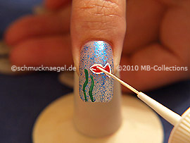 Nail art liner de color blanco