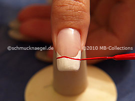 Nail art liner de color rojo