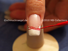 Nail art liner de color rojo