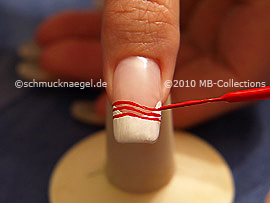 Nail art liner de color rojo