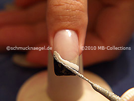 Nail art liner de color plata-Glitter