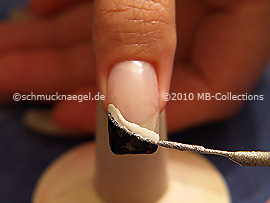 Nail art liner de color plata-Glitter