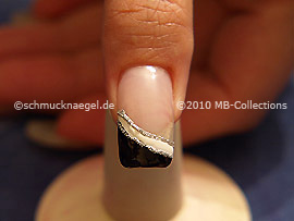 Nail art liner de color plata-Glitter