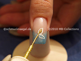Nail art liner de color oro-Glitter