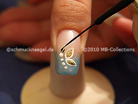 Nail art liner de color negro