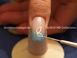 Nail art liner de color blanco