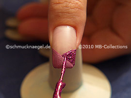 Nail art liner de color fucsia-Glitter