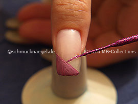 Nail art liner de color fucsia-Glitter