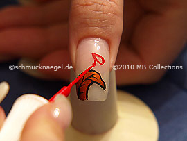 Nail art liner de color rojo