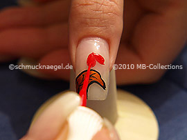 Nail art liner de color rojo