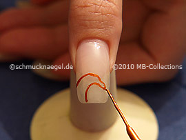 Nail art liner de color marrón