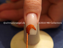 Nail art liner de color marrón