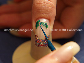 Nail art liner de color marrón