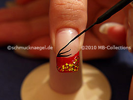 Nail art liner de color negro