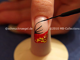 Nail art liner de color negro