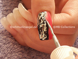 nail art liner de color plata-glitter