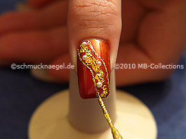 Nail art liner de color oro-Glitter