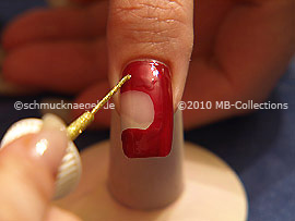 Nail art liner de color oro-Glitter