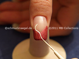 Nail art liner de color blanco