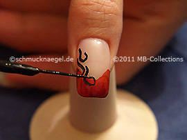 Nail art liner de color negro