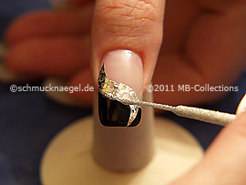 Nail art liner de color plata-Glitter