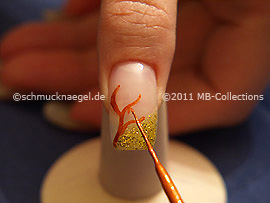 Nail art liner de color marrón