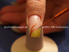 Nail art liner de color marrón