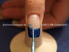 Nail art liner en turquesa-Glitter