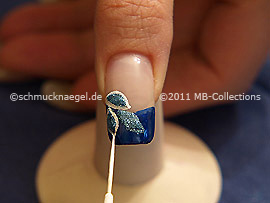 Nail art liner de color blanco