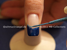 Nail art liner en turquesa-Glitter