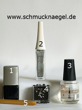 Productos para manicura francesa con piedra strass ovalada - Esmalte, Nail art liner, Piedras strass, Spot-Swirl