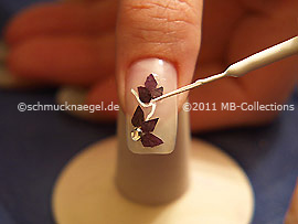 Nail art liner de color blanco