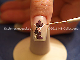 Nail art liner de color blanco