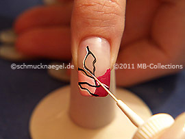 Nail art liner de color negro