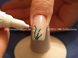 Nail art pen de color verde claro