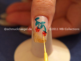 Nail art liner de color oro